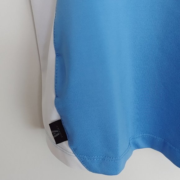 Vuarnet Sport Shirt Women's Size M Blue and White Sleeveless Collared Golf Shirt - Picture 6 of 7